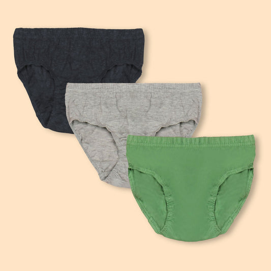 Body Care Boys Cotton Blend Briefs - Soft, Elasticated Pull-On 3-Pack - All-Season Essentials