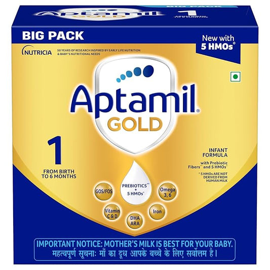 Aptamil Gold Infant Formula Milk Powder for Babies - Stage 1 (Upto 6 Months)