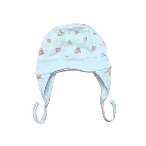 100% Cotton Printed Ear Cap Set of 3 - Pink, Beige & Blue