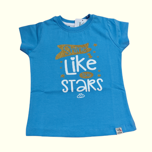 Stylish Printed Cotton Top - Blue