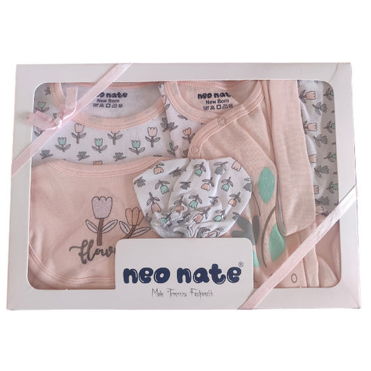 Super Soft Pure Cotton New Born Gift Set - Light Peach