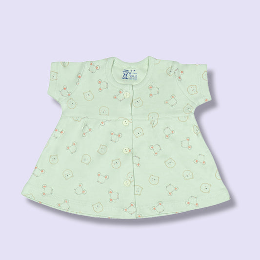 Pink Rabbit's Light Green Kitty & Mouse Play-Day Dress