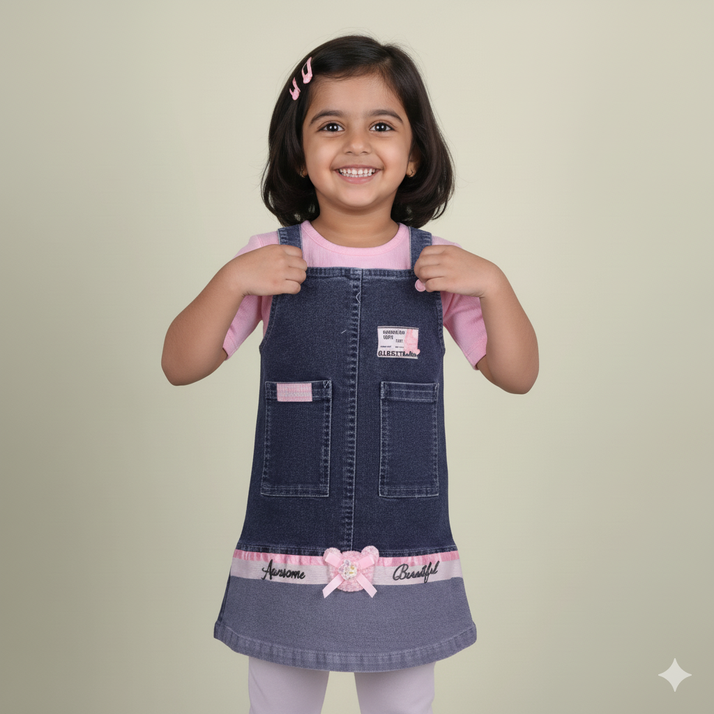 Starry Charm – Applique Dungaree & Leggings Outfit