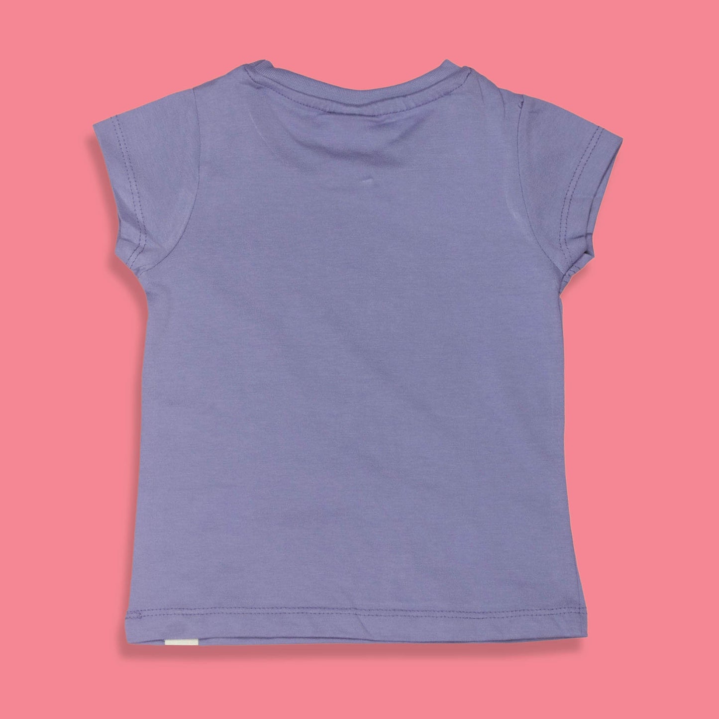 Ollypop Girls’ Violet Let's Rock the Princess Life Casual Top – Breathable Summer & Monsoon Essential with Motivational & Musical Theme Print