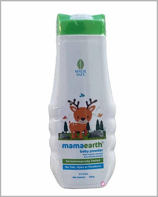 Mamaearth Talc-Free Organic Dusting Powder for Babies – 150g | With Arrowroot & Oat Starch | Soothes & Absorbs Gently