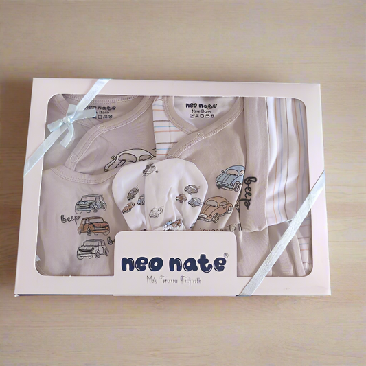 Super Soft Pure Cotton New Born Gift Set - Grey