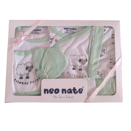 Super Soft Pure Cotton New Born Gift Set - Pista Green