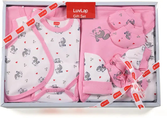 LuvLap Newborn Baby Garment Gift Set – 8-Piece
